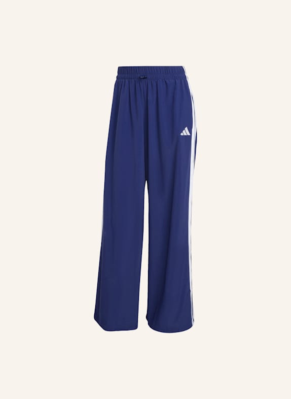 adidas ESSENTIALS 3-STREIFEN LIFESTYLE WOVEN PARACHUTE HOSE BLAU/ WEISS