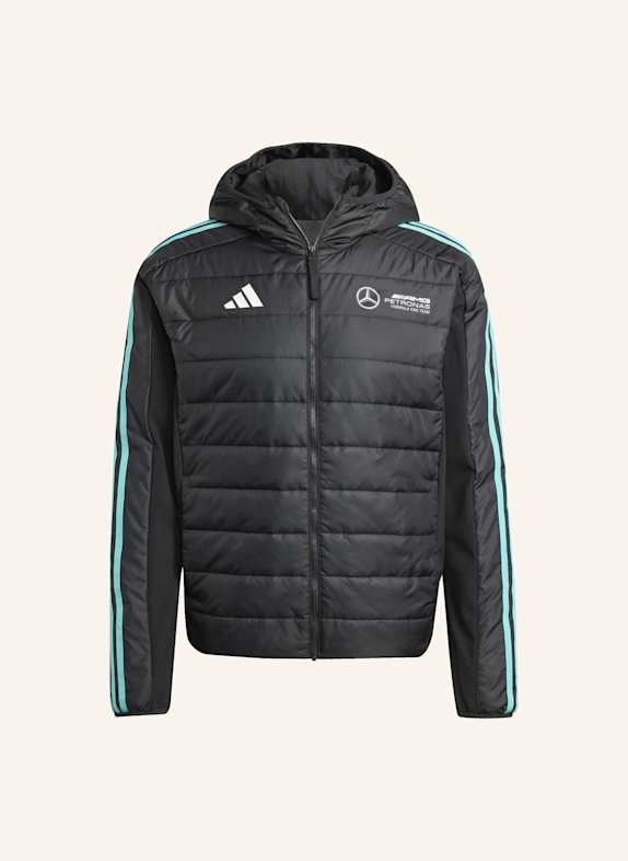 adidas MERCEDES - AMG PETRONAS FORMULA ONE TEAM DNA PUFFER JACKE SCHWARZ/ WEISS