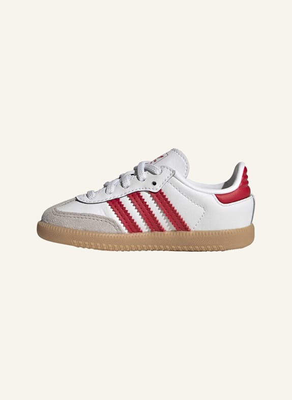 adidas Originals SAMBA OG COMFORT CLOSURE ELASTIC LACE KIDS SCHUH WEISS/ ROT/ BEIGE