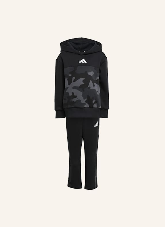adidas SEASONAL ESSENTIALS CAMO FLEECE JOGGINGANZUG KLEINKINDER SCHWARZ/ WEISS