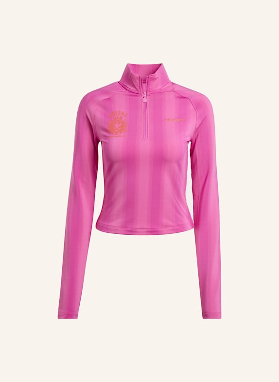 adidas Originals HALF-ZIP GRAPHIC FOOTBALL LONGSLEEVE ROSA