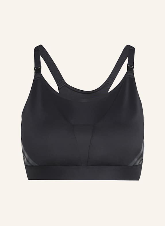 adidas POWERIMPACT LUXE MEDIUM-SUPPORT MATERNITY SPORT-BH SCHWARZ/ GRAU