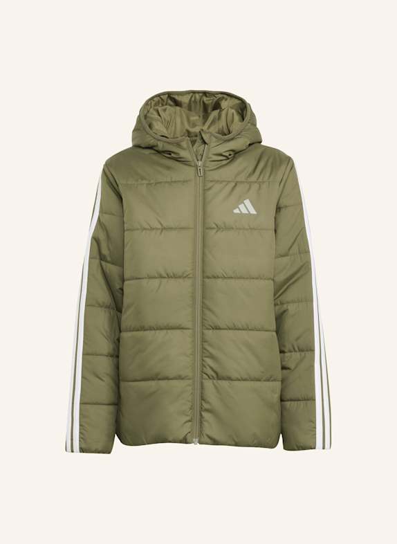 adidas ESSENTIALS 3-STREIFEN GEFÜTTERTE KINDERJACKE WEISS