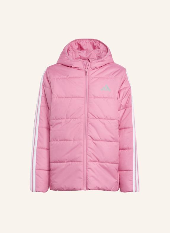 adidas ESSENTIALS 3-STREIFEN GEFÜTTERTE KINDERJACKE ROSA/ WEISS