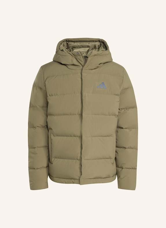 adidas HELIONIC CLIMAWARM DAUNENJACKE MIT KAPUZE GRÜN
