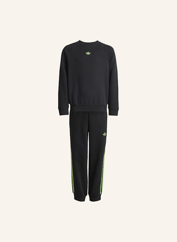 adidas Originals KIDS CREW SET SCHWARZ/ GRÜN