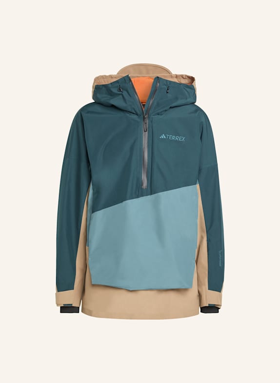 adidas TERREX TERREX XPLORIC 2-LAGIGER, GEFÜTTERTER CLIMAPROOF ANORAK PETROL/ TÜRKIS/ CAMEL