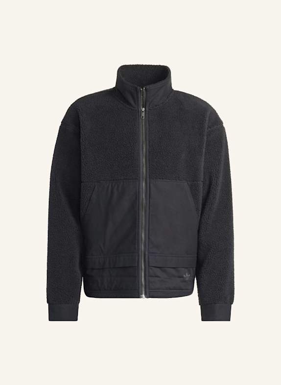 adidas Originals HOCHWERTIGE ESSENTIALS POLARFLEECE-JACKE MIT DURCHGEHENDEM REISSVERSCHLUSS SCHWARZ