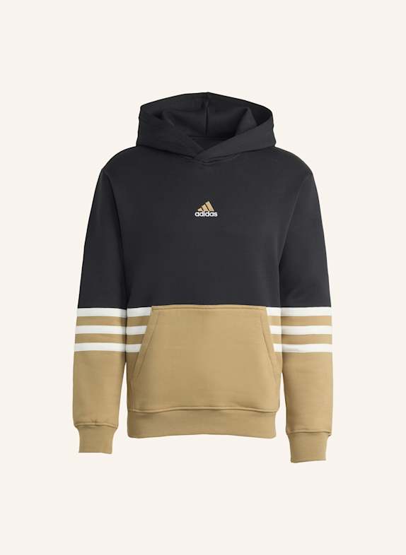 adidas Originals ARCHIVE CUTLINE HOODIE SCHWARZ/ BRAUN