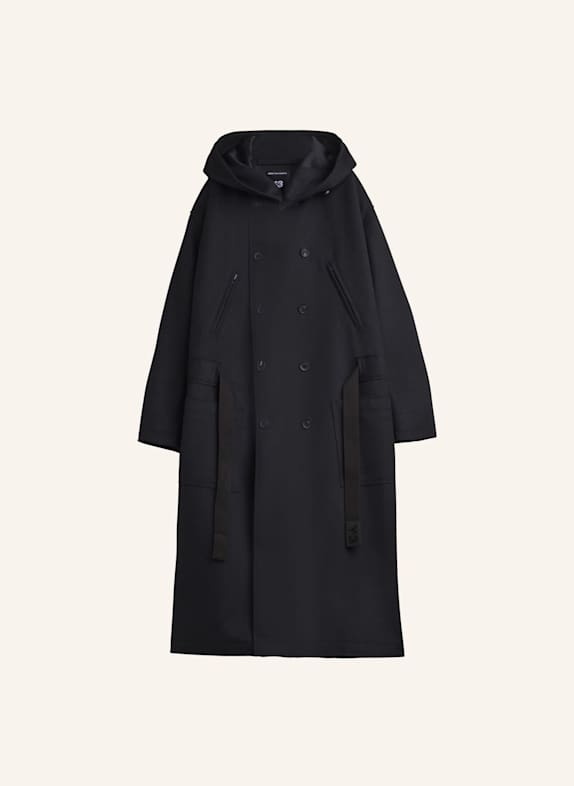 Y-3 Y-3 BONDED MELTON COAT SCHWARZ