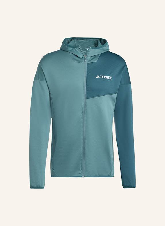 adidas TERREX TERREX XPERIOR CLIMAWARM LIGHT FLEECE KAPUZENJACKE TÜRKIS/ GRÜN