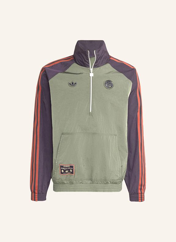 adidas Originals FC BAYERN MÜNCHEN TERRACE ICONS JACKE MIT REISSVERSCHLUSS BIS ZUR BRUST GRÜN/ SCHWARZ