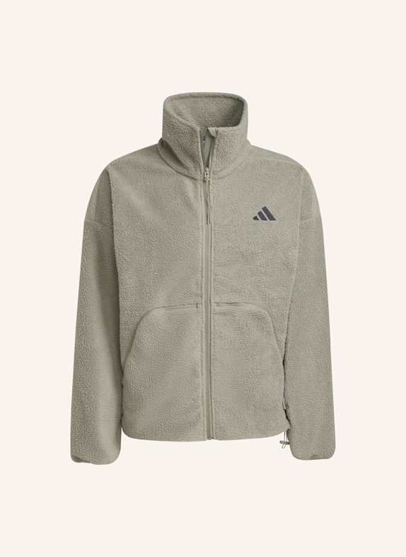 adidas CITY TECH HIGH PILE FLEECEJACKE MIT DURCHGEHENDEM REISSVERSCHLUSS SILBER