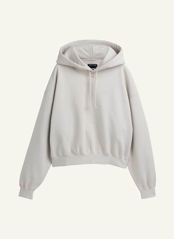Y-3 Y-3 ANGERAUTES FROTTEE KASTIGE KAPUZENJACKE GRAU