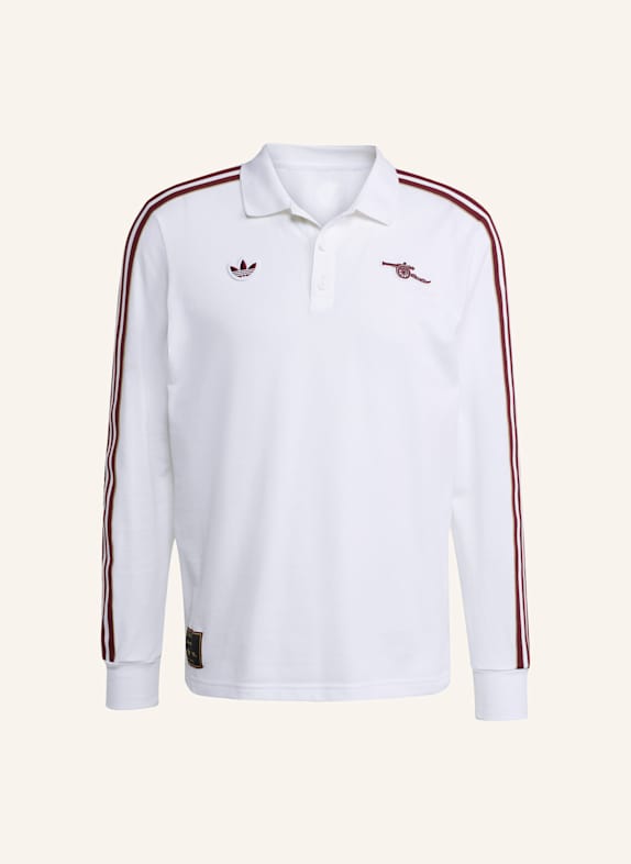 adidas Originals FC ARSENAL TERRACE ICONS LONGSLEEVE POLOSHIRT WEISS