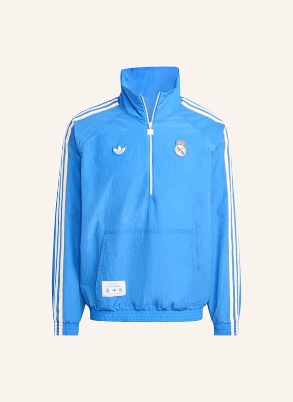 adidas Originals REAL MADRID TERRACE ICONS HALF-ZIP JACKE BLAU