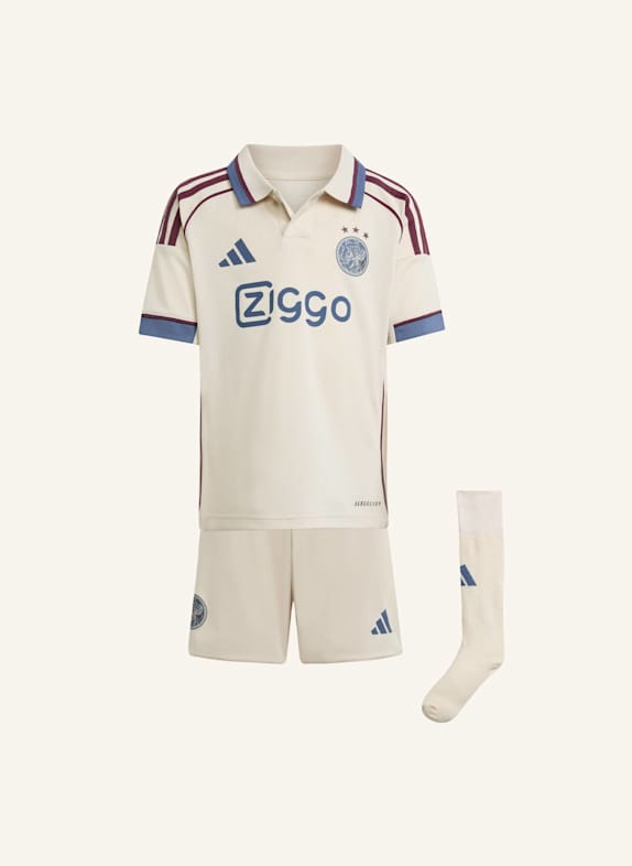 adidas AJAX 25/26 KIDS MINI-AUSWEICHAUSRÜSTUNG KINDER BEIGE