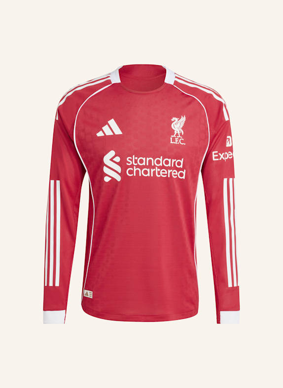 adidas FC LIVERPOOL 25/26 LANGÄRMELIGES HEIMTRIKOT AUTHENTIC ROT
