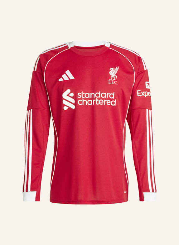 adidas LIVERPOOL FC 25/26 LANGÄRMELIGES HEIMTRIKOT ROT