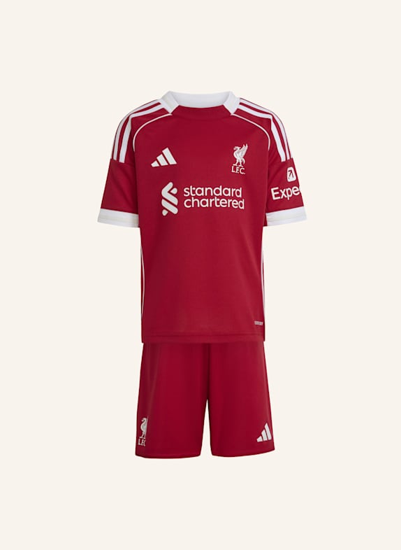 adidas FC LIVERPOOL 25/26 KIDS MINI-HEIMAUSRÜSTUNG ROT