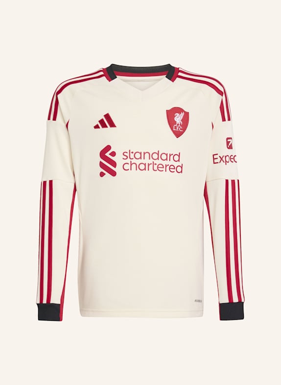 adidas LIVERPOOL FC 25/26 LANGÄRMELIGES AUSWÄRTSTRIKOT FÜR KINDER WEISS