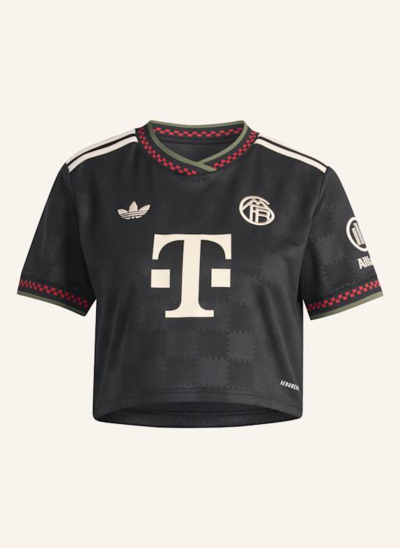 adidas FC BAYERN MÜNCHEN 25/26 KÜRZER GESCHNITTENES AUSWEICHTRIKOT SCHWARZ/ BEIGE