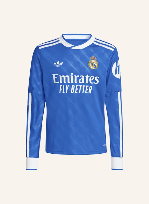 adidas REAL MADRID 25/26 LONG SLEEVE KIDS AUSWEICHTRIKOT BLAU
