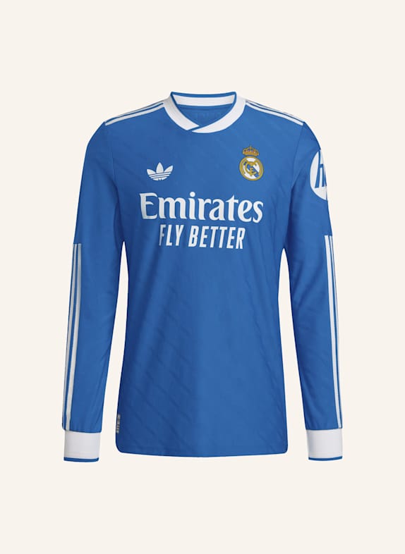 adidas REAL MADRID 25/26 LANGÄRMELIGES AUTHENTIC AUSWEICHTRIKOT BLAU