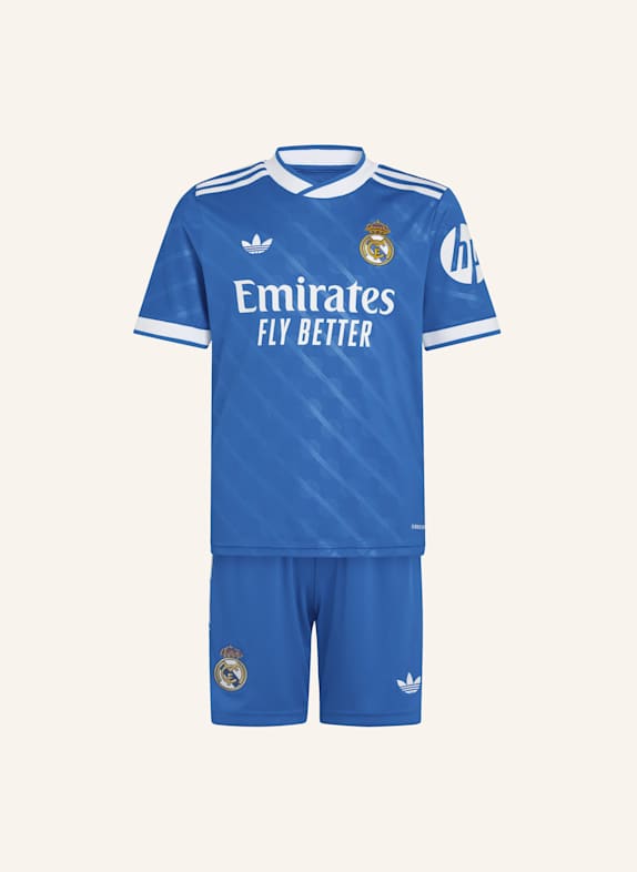 adidas REAL MADRID 25/26 JUNIOR-AUSWEICHAUSRÜSTUNG KINDER BLAU