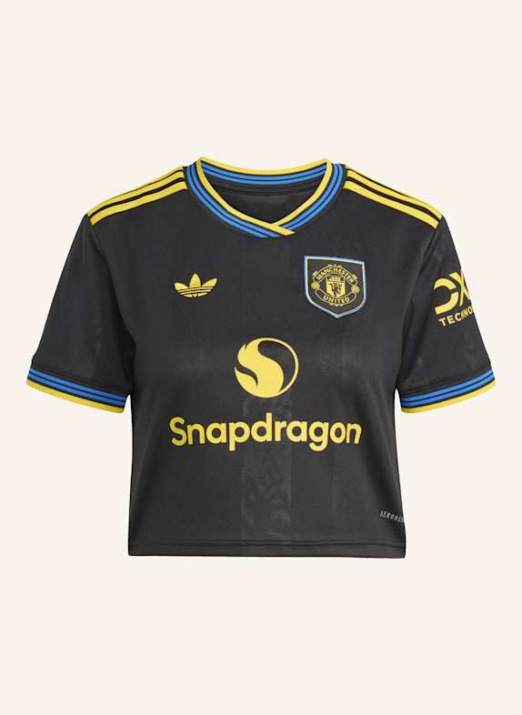adidas MANCHESTER UNITED 25/26 KÜRZER GESCHNITTENES AUSWEICHTRIKOT SCHWARZ