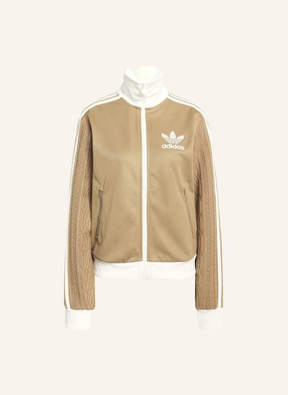 adidas Originals Sweatjacke KNIT CLASSIC im Materialmix BRAUN