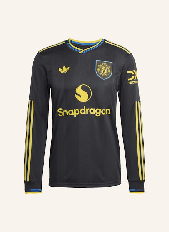 adidas MANCHESTER UNITED 25/26 LONGSLEEVE AUSWEICHTRIKOT AUTHENTIC SCHWARZ