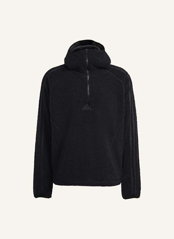 adidas Originals BORG FLEECE TEAMGEIST 1/4 ZIP HOODIE SCHWARZ