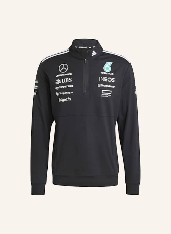 adidas MERCEDES - AMG PETRONAS FORMULA ONE TEAM QUARTER ZIP OBERTEIL SCHWARZ/ WEISS