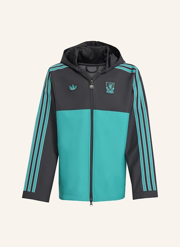adidas Originals FC LIVERPOOL TERRACE ICONS KIDS PARKA SCHWARZ/ GRÜN