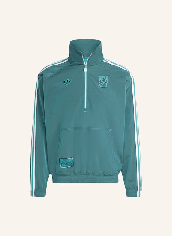 adidas Originals FC LIVERPOOL TERRACE ICONS JACKE MIT REISSVERSCHLUSS BIS ZUR BRUST GRÜN