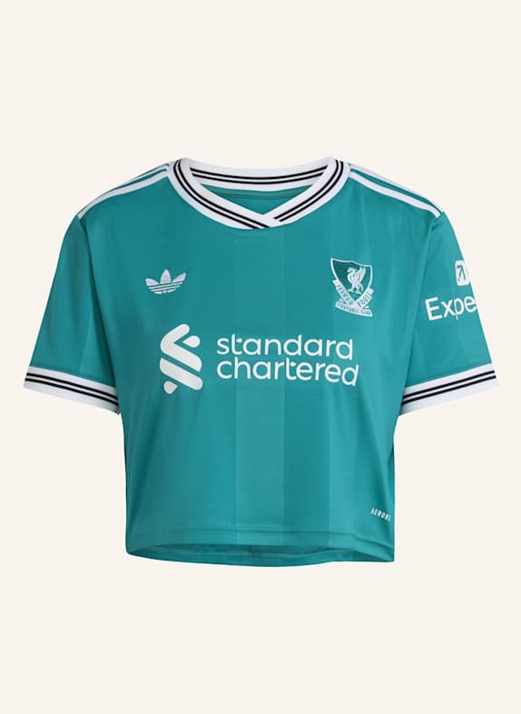 adidas FC LIVERPOOL 25/26 KÜRZER GESCHNITTENES AUSWEICHTRIKOT GRÜN