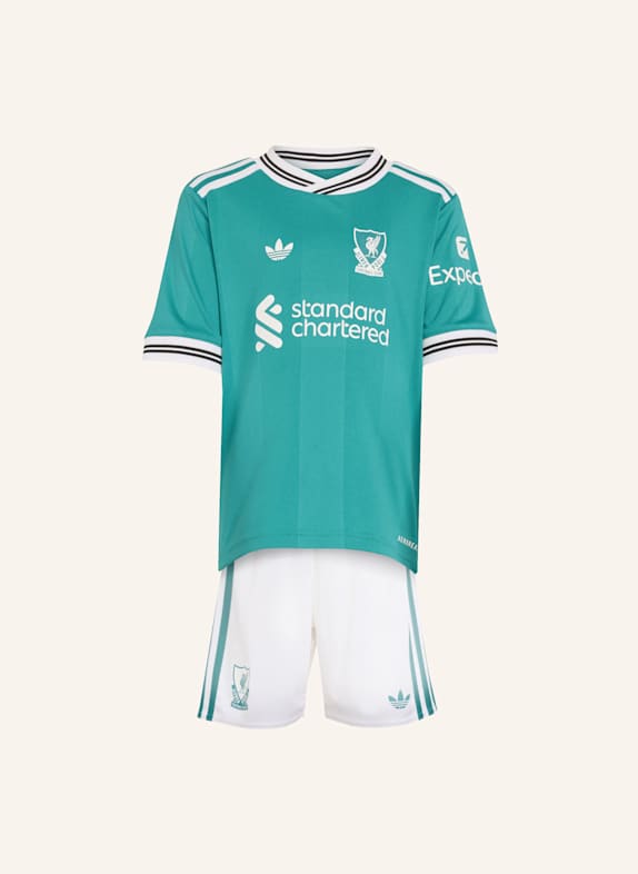 adidas FC LIVERPOOL 25/26 AUSWEICHAUSRÜSTUNG FÜR KINDER GRÜN