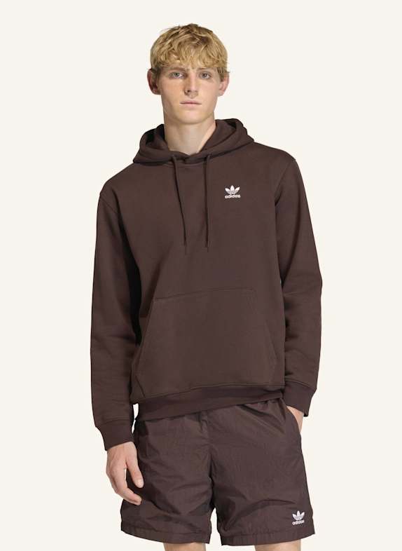 adidas Originals TREFOIL ESSENTIALS HOODIE, LOCKER GESCHNITTEN BRAUN