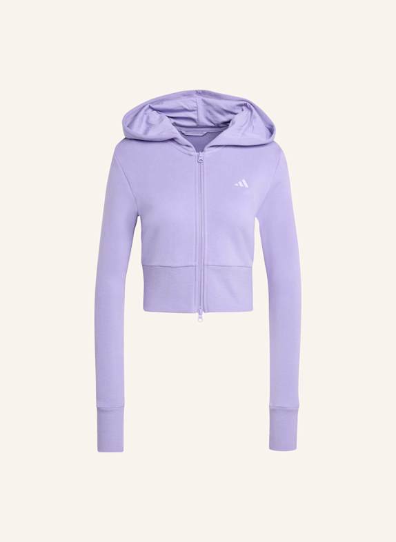 adidas SEASONAL ESSENTIALS FRENCH TERRY TRACK TOP MIT DURCHGEHENDEM REISSVERSCHLUSS LILA