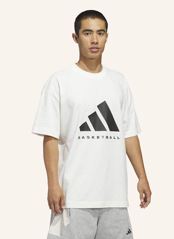 adidas T-Shirt ADIDAS BASKETBALL WEISS/ SCHWARZ