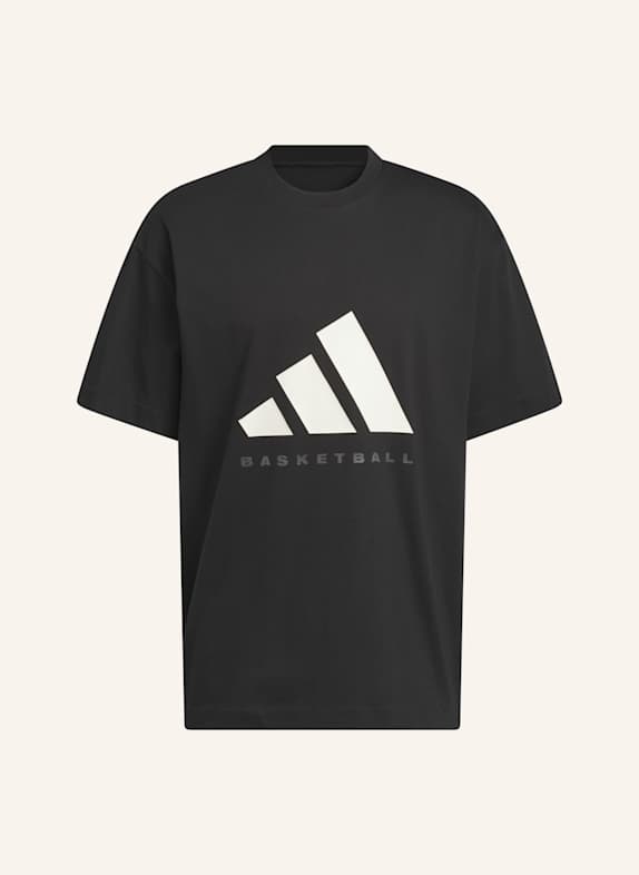 adidas T-Shirt ADIDAS BASKETBALL SCHWARZ/ WEISS