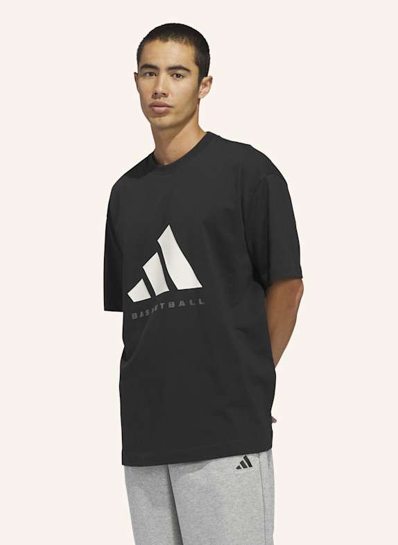 adidas T-Shirt ADIDAS BASKETBALL SCHWARZ/ WEISS