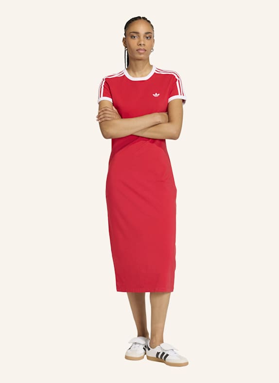 adidas Originals 3-STREIFEN KLEID, SCHMAL ROT/ WEISS