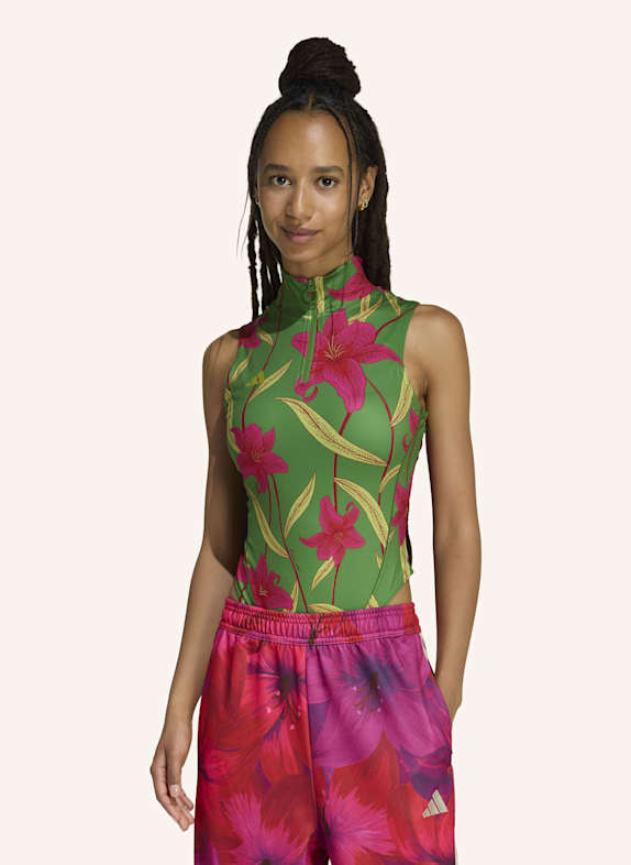 adidas ADIDAS X FARM RIO BODYSUIT NEONGRÜN/ LILA/ GRÜN