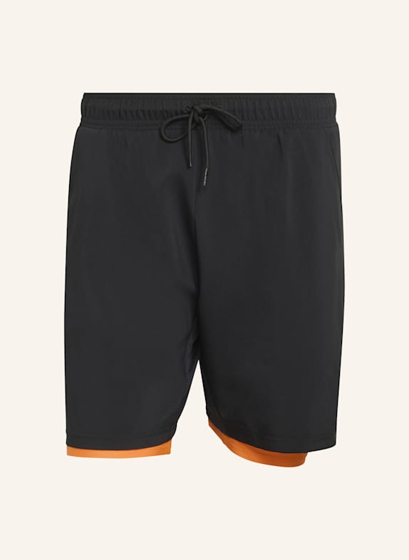 adidas CLUB TENNIS CLIMACOOL 2-IN-1 SHORTS SCHWARZ/ ORANGE