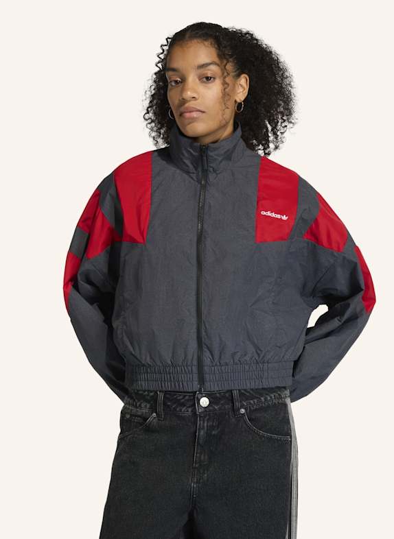 adidas Originals BLOCKED WASHED ZIPPED TRACKTOP SCHWARZ