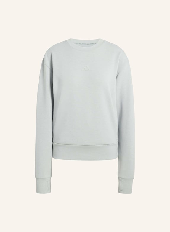 adidas FÜR DAS TRAINING ENTWORFENES WARM-UP SWEATSHIRT MIT RUNDHALSAUSSCHNITT GRÜN