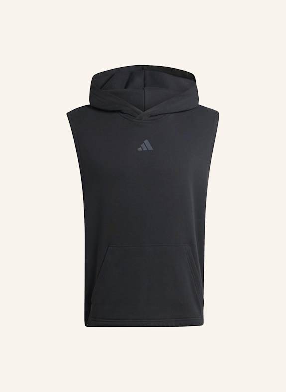 adidas POWER WORKOUT TANKTOP MIT KAPUZE SCHWARZ