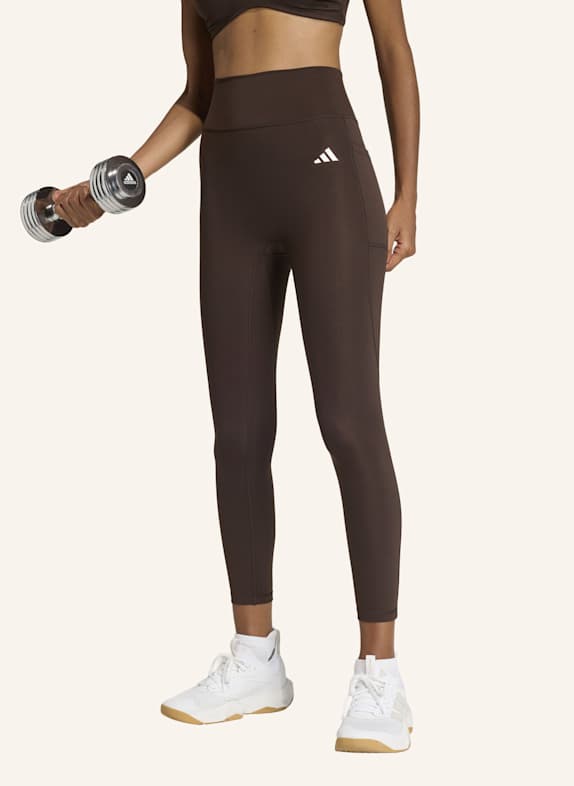 adidas OPTIME ESSENTIALS 7/8-LEGGINGS, OHNE VORDERNAHT BRAUN